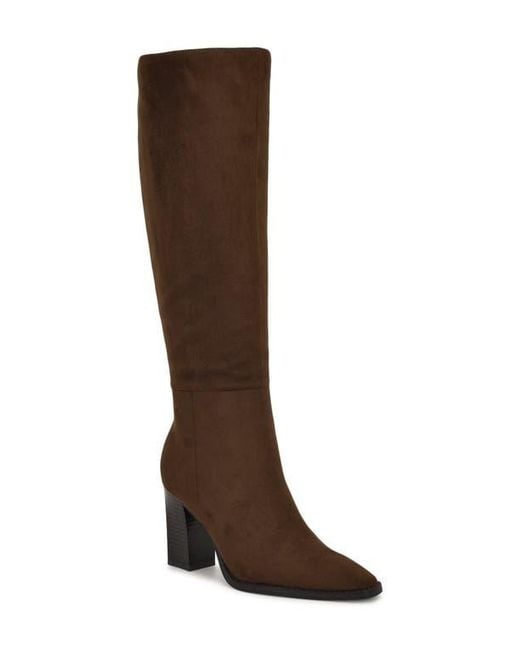 Nine West Brown Zeran Knee High Boot