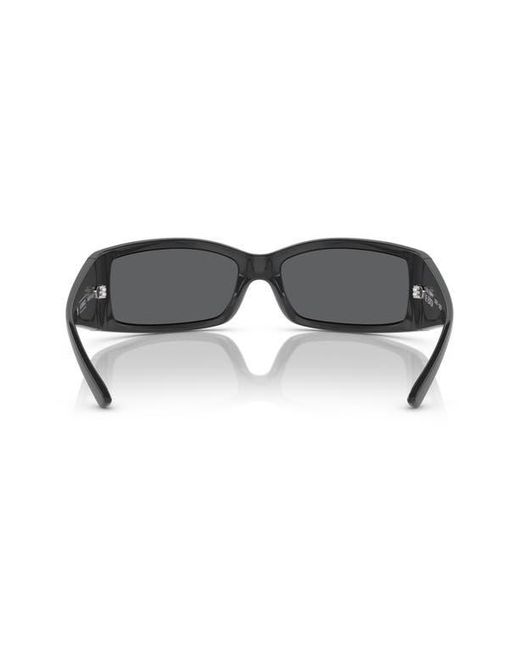 Dolce & Gabbana Gray 61Mm Polarized Rectangular Sunglasses
