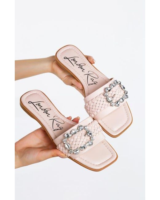London Rag Slides LONDON RAG Hazbin Slide Sandal in Pink | Lyst