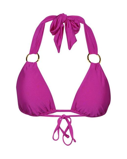Sunshine 79 Purple Solids Triangle Bikini Top