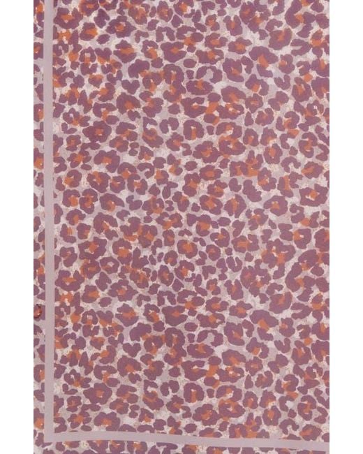 Steve Madden Pink Leopard Print Square Scarf
