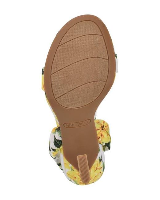 Nine West Yellow Kobs Ankle Tie Sandal