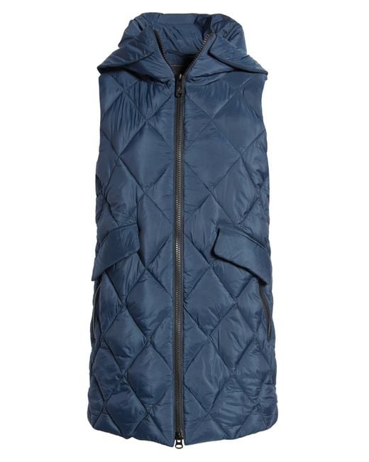quilted water repellent hooded vest sam edelman