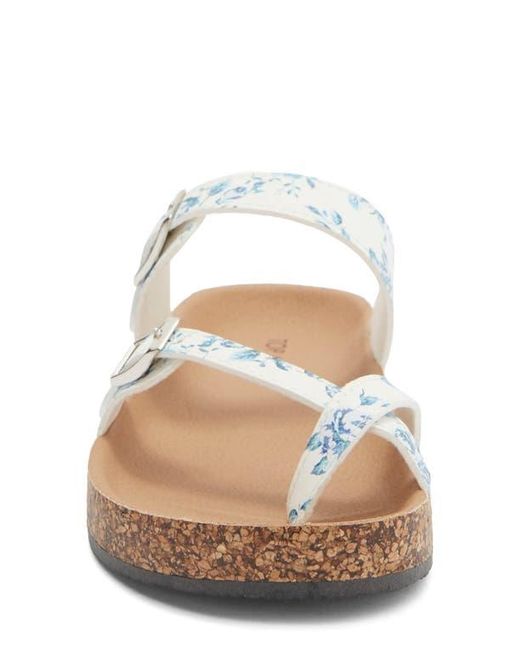 Top Moda White Amara Toe Loop Sandal