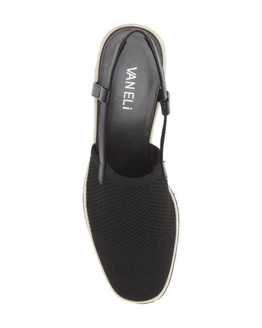 Vaneli Black Greer Slingback Wedge