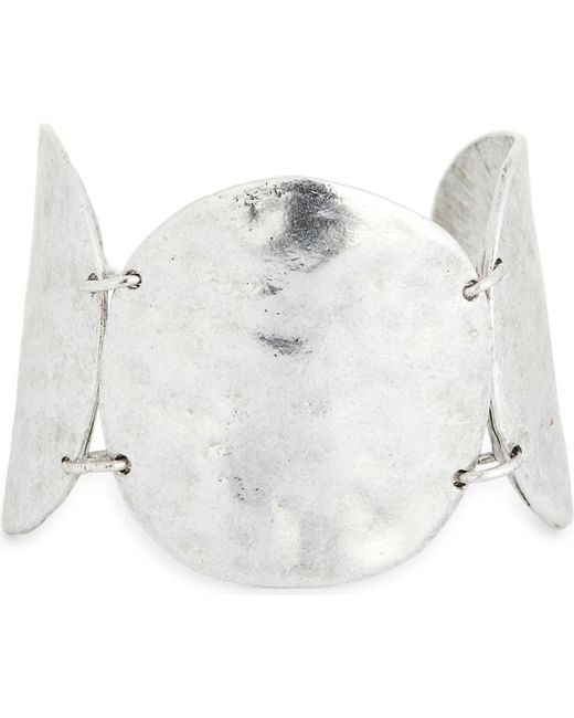 Karine Sultan White Statement Circle Bracelet