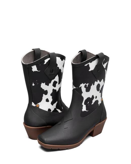Bogs Black Jolene Mid Deco Waterproof Rain Boot
