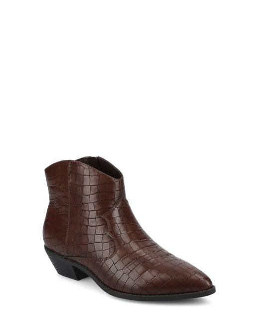 Journee Collection Brown Taliah Western Ankle Boot