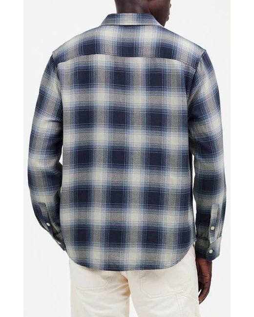 Madewell Blue Easy Long-Sleeve Cotton Dobby Button-Up Shirt for men