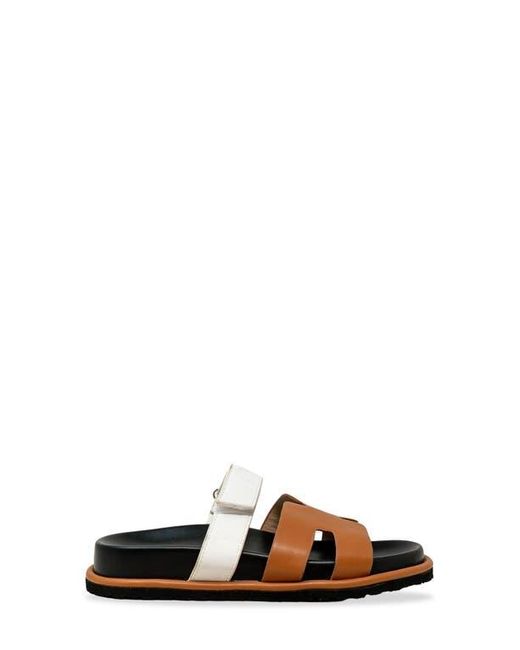 In Touch Footwear Black Flatform Slide Sandal
