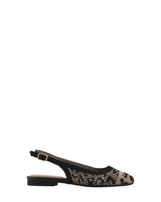 White Mountain Black Bonie Slingback Flat