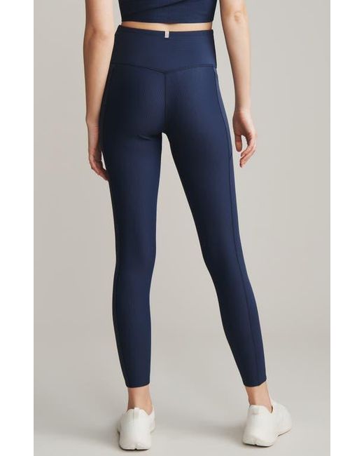 Rhone Blue Ripple Pocket Ankle Leggings