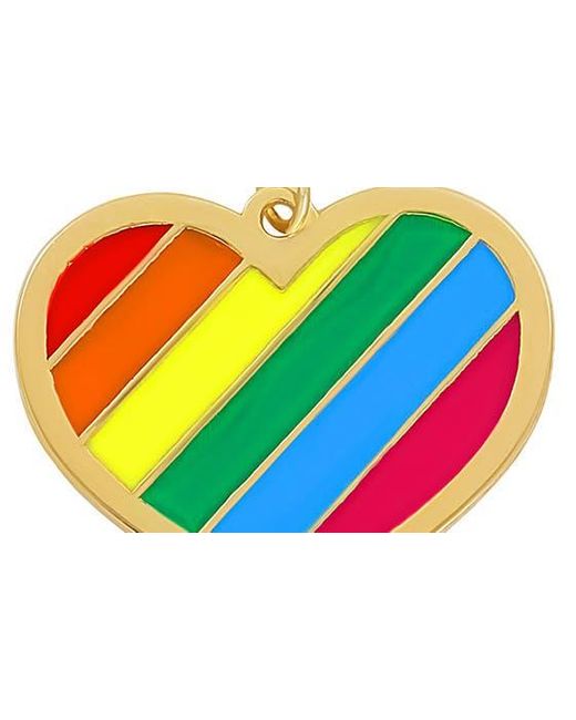 Bony Levy White 14k Gold Rainbow Heart Pendant Necklace