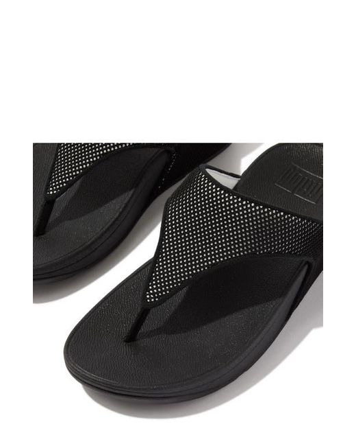 Fitflop Black Water Resistant Two Tone Flip Flop