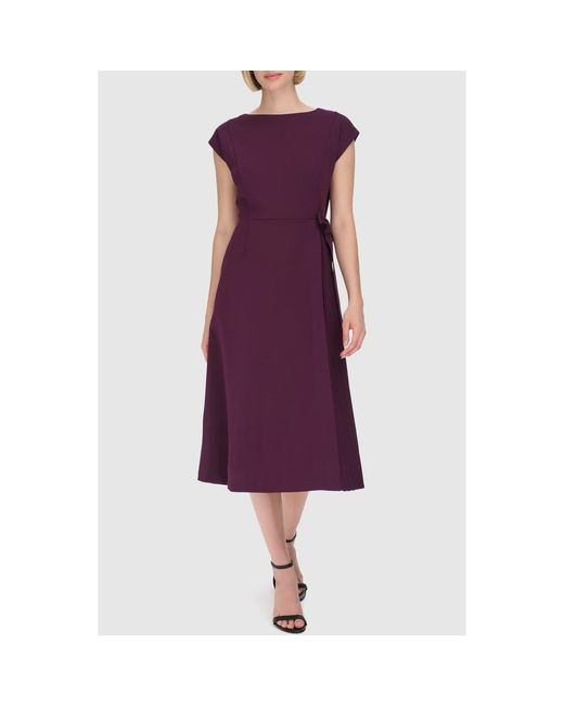 Calvin Klein Cap Sleeve Pleated Side Midi Dress in Purple Lyst