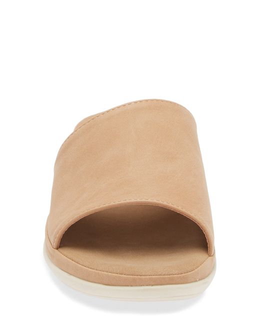 Taryn Rose Natural Asymmetrical Slide Sandal