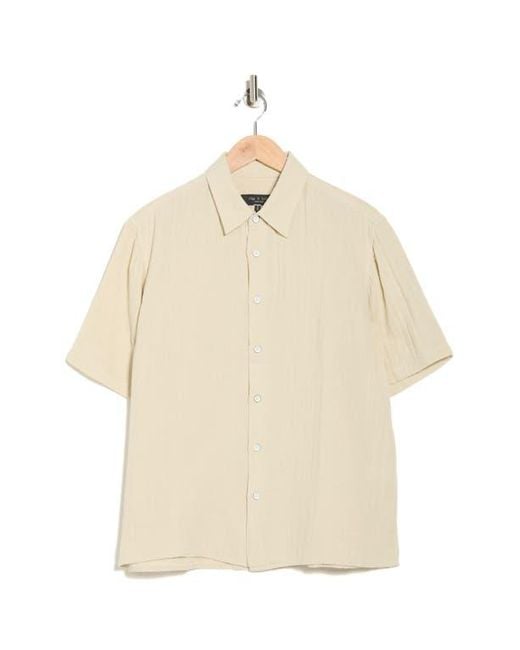 Rag & Bone Natural Danny Cotton Gauze Button-Up Shirt for men