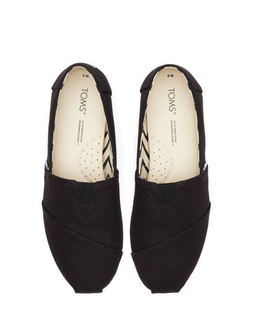 TOMS Black Alpargata Slip-On