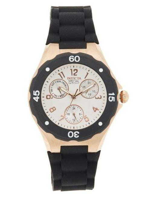 INVICTA WATCH Black Angel Lady Silicone Strap Watch, 38Mm for men