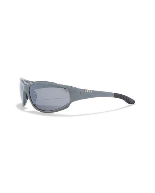 DIFF Gray Lightning 64Mm Oval Sunglasses
