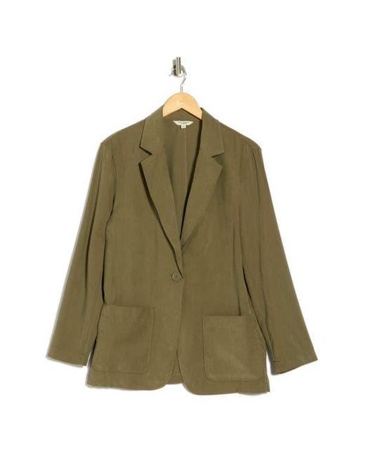 Max Studio Green Single Button Blazer
