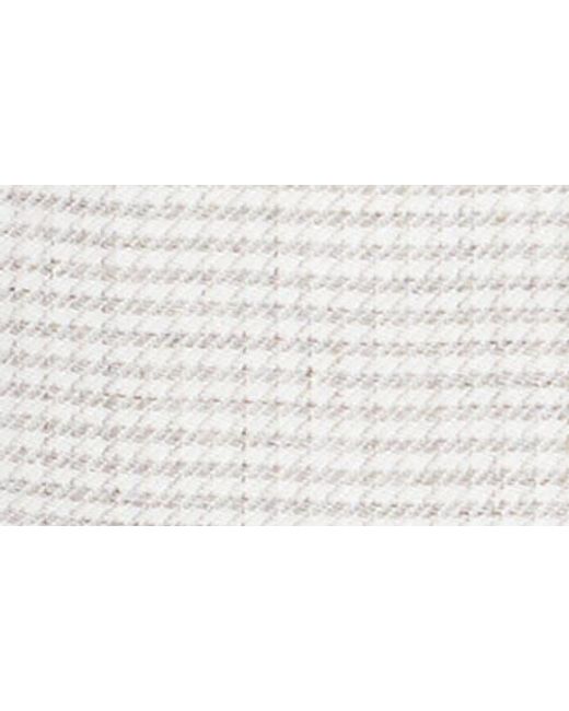 Theory White B.Mel Houndstooth Check Slim Fit Linen Blend Blazer