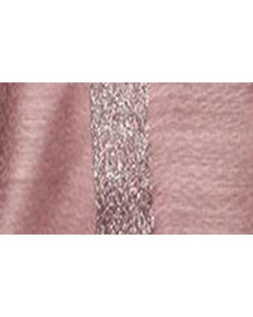 Saachi Pink Shimmer Border Scarf