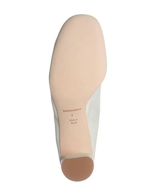 Reformation White Betsy Illusion Mesh Pump