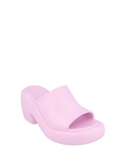 Ferragamo Pink Platform Slide Sandal