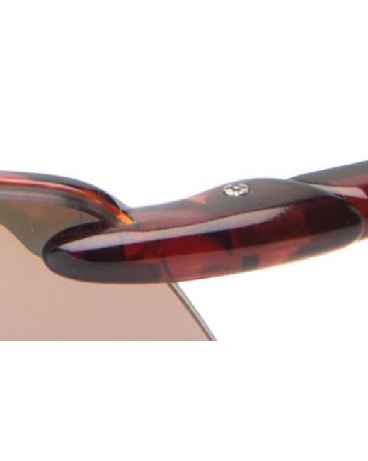 Maui Jim Brown Polarized Rectangular Sunglasses
