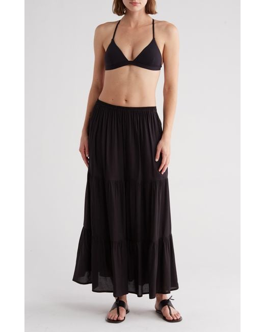 Boho Me Black Tiered Cover-up Skirt
