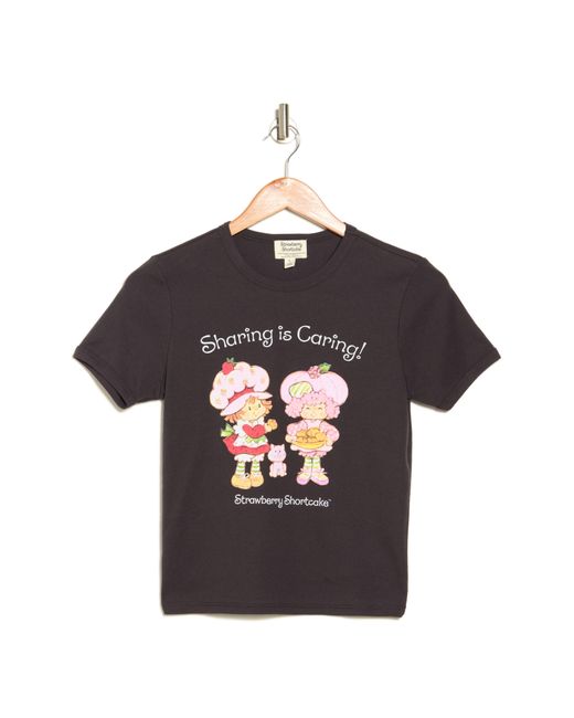 THE VINYL ICONS Blue Strawberry Shortcake Graphic Crop T-shirt