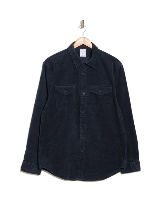 Brooks Brothers Sport Fit Corduroy Shirt Jacket In Outer Space At