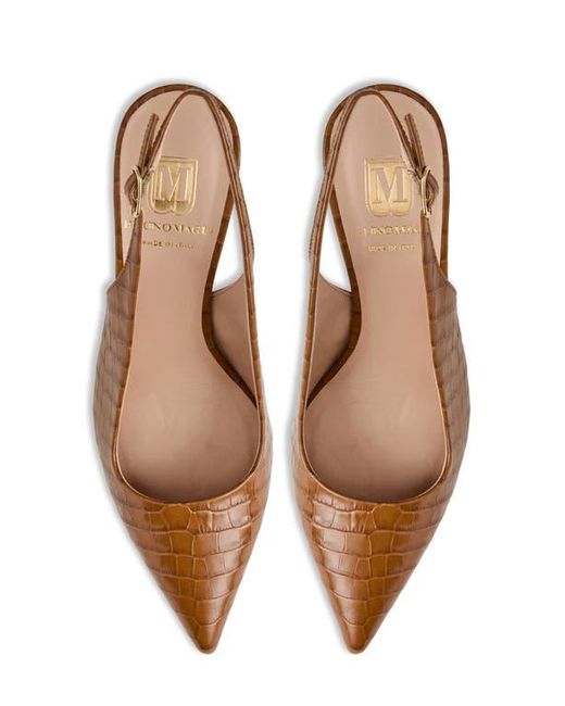 Bruno Magli Brown Pamela Pointed Toe Slingback Pump