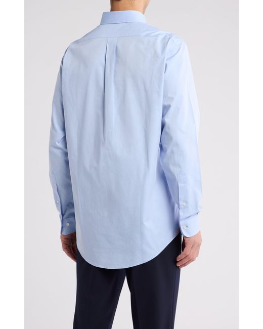 Brooks Brothers Blue Regular Fit Non-iron Dress Shirt for men