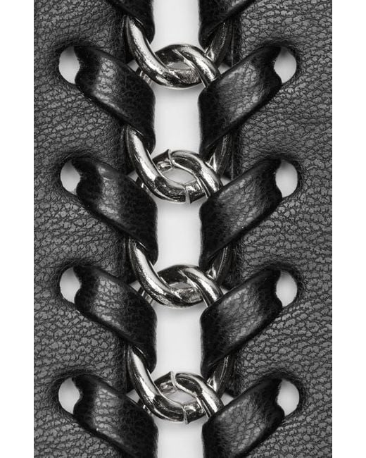 Vince Camuto Multicolor Woven Chain Faux Leather Belt
