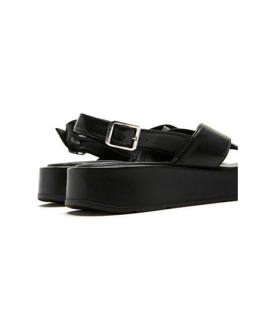 La Canadienne Black Amour Wedge Platform Sandal