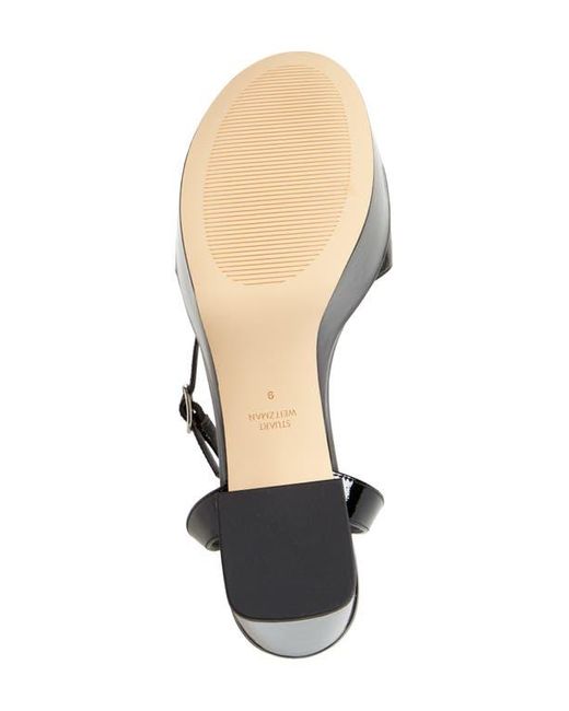 Stuart Weitzman Gala Mid Platform Sandal in Black | Lyst