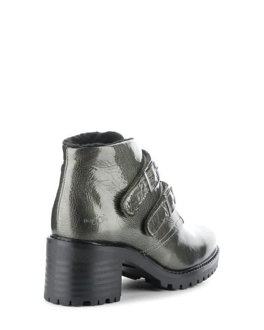 Bos. & Co. Gray Woolly Lined Leather Ankle Booties