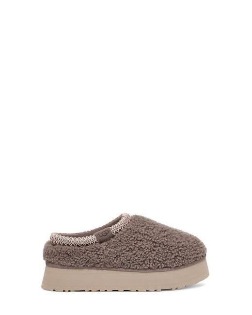 Ugg Gray Tazz Maxi Curly Genuine Shearling Platform Slipper