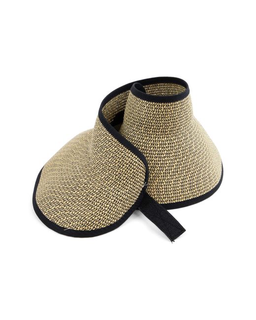 San Diego Hat Natural Packable Straw Visor