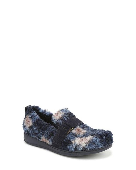 Vionic Blue Imogen Faux Shearling Clog