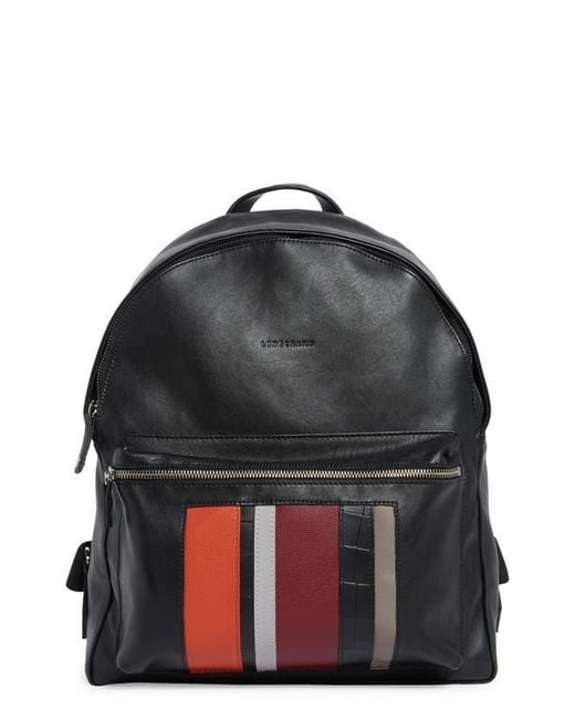 Longchamp Black Patchwork Leather Backpack