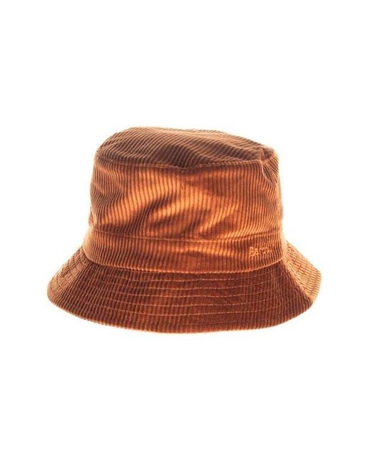 Barbour Orange Tolsta Corduroy Bucket Hat for men
