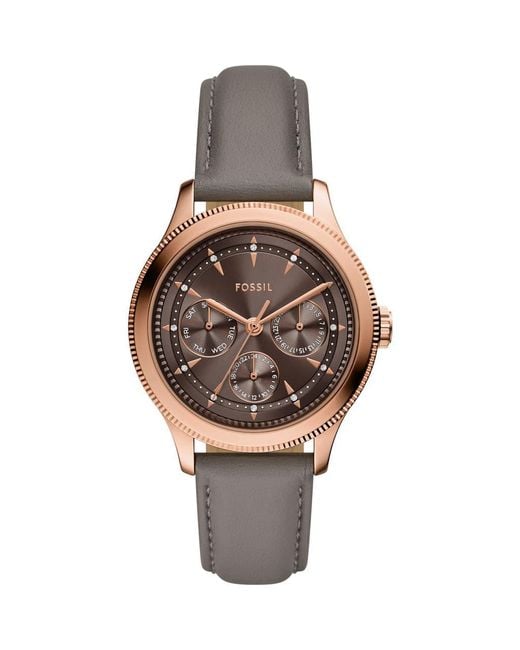 Fossil Multicolor Brynn Multifunction Leather Strap Watch, 38Mm