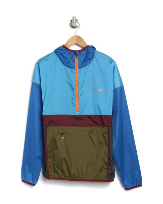 COTOPAXI Blue Teca Half-zip Water-repellent Windbreaker Jacket for men