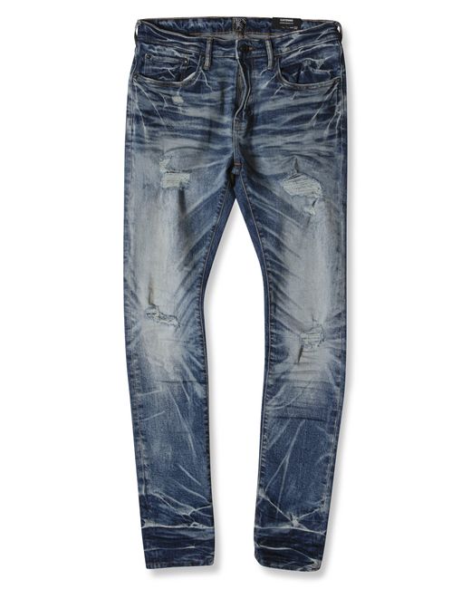 PRPS Blue Cayenne Gullet Ripped Super Skinny Jeans for men