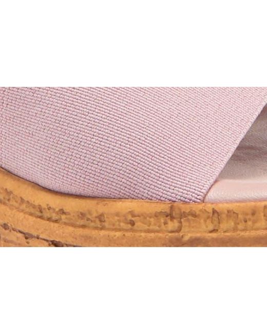 Italian Shoemakers Pink Crisscross Platform Slide Sandal