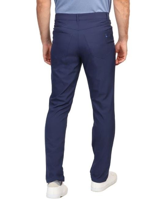 Tailorbyrd Blue Five-Pocket Performance Pants for men