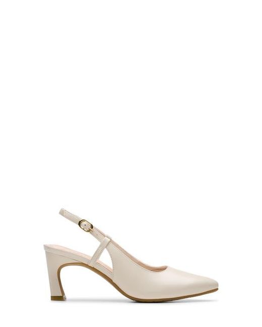 Clarks White Tammitha Slingback Pump